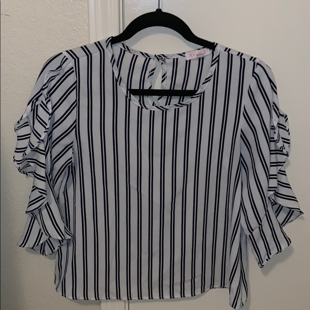 Black and white blouse